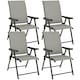 image 9 of Outsunny Folding Garden Dining Chairs Set of 2/4 with Mesh Seat Black | 2 pcs