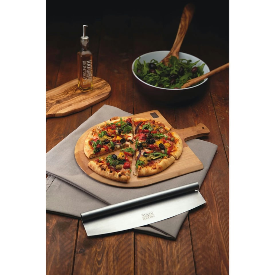 image 1 of KitchenCraft World of Flavours Italian Pizza Serving Set