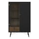 image 2 of Ry China Cabinet 1 Door 1 Glass Door 1 Drawer in Matt Black Walnut