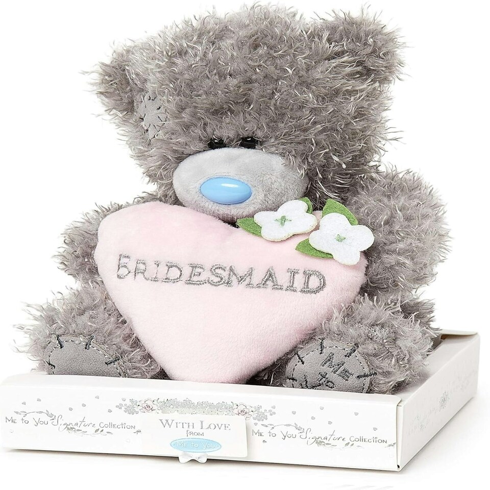 image 1 of Bridesmaid Love Heart Tatty Teddy Bear