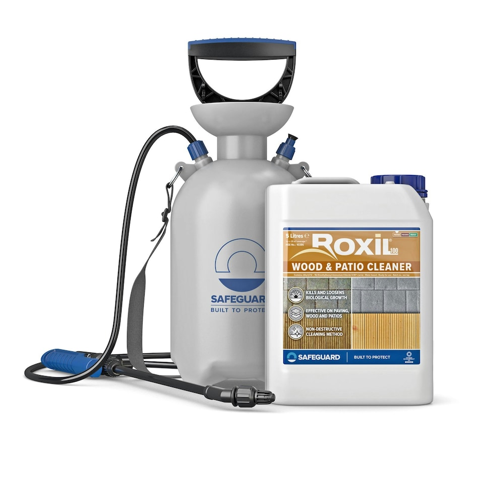 image 1 of Roxil 100 Cleaner (2 x 5L & Sprayer) Green Mould, Algae & Lichen Killer