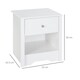image 3 of HOMCOM Bedside Table Unit Drawer Shelf Cabinet Chest Solid Wood Bedroom