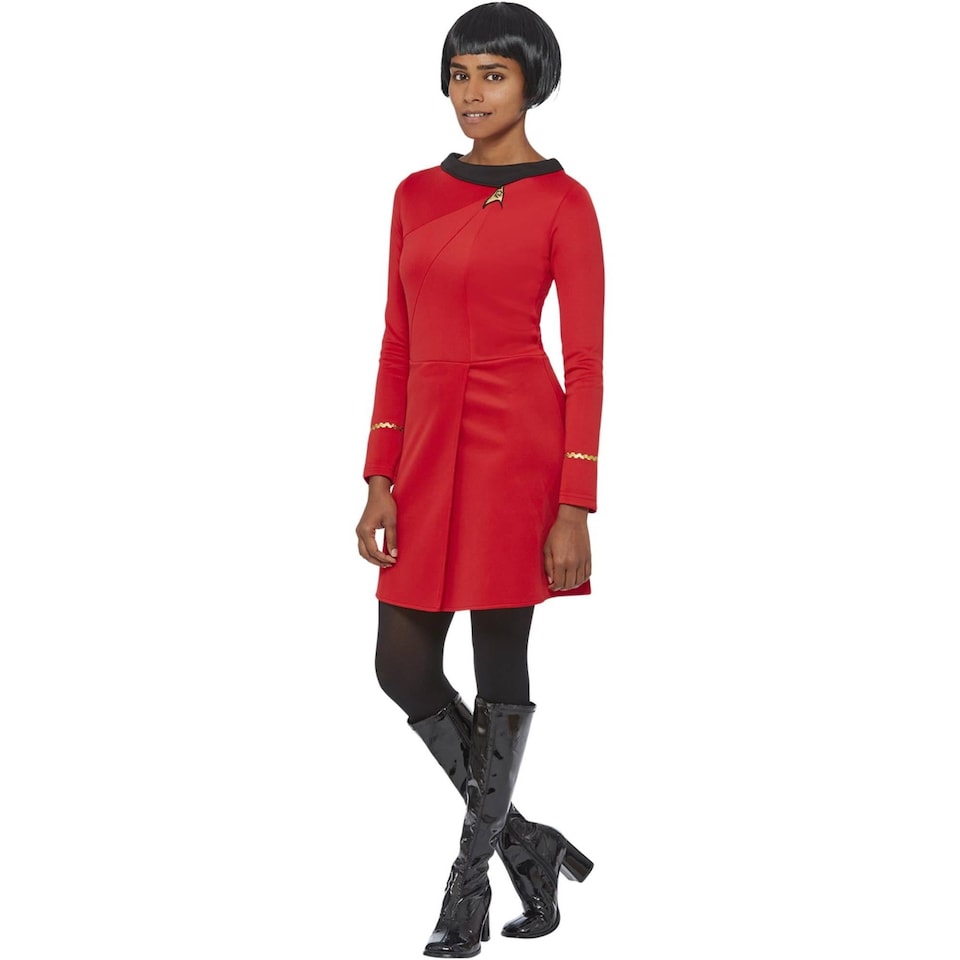 image 1 of Star Trek Womens/Ladies Original Series Operations Uniform Costume Dress | Red | Red | S | 1