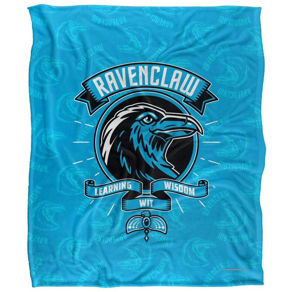 image 1 of Harry Potter Learning, Wisdom, Wit Ravenclaw Blanket - Multicoloured - One Size
