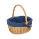 image 9 of Cotton Lined Full Buff Willow Child’s Shopping Basket Red | Red Checked | One Size