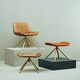 image 2 of Interiors by Premier Tan Leather Footstool