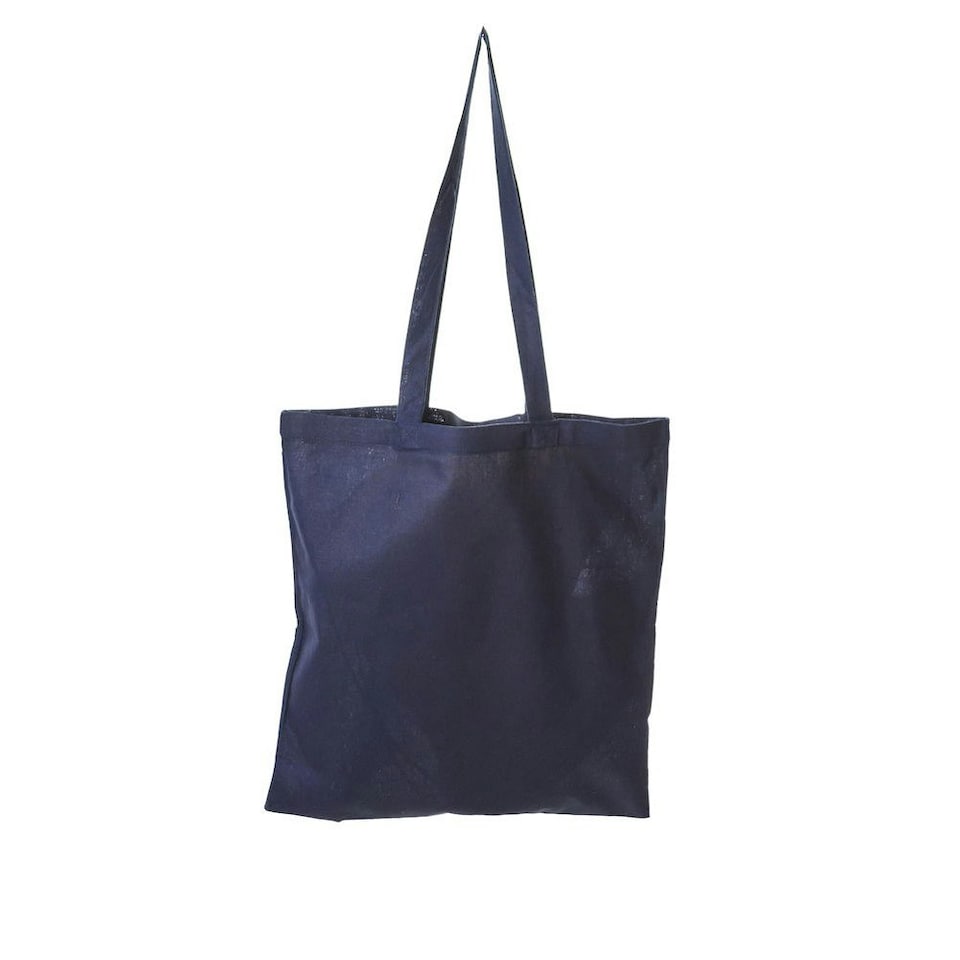 United Bag Store Cotton Long Handle Tote Bag - Navy - One Size Blue