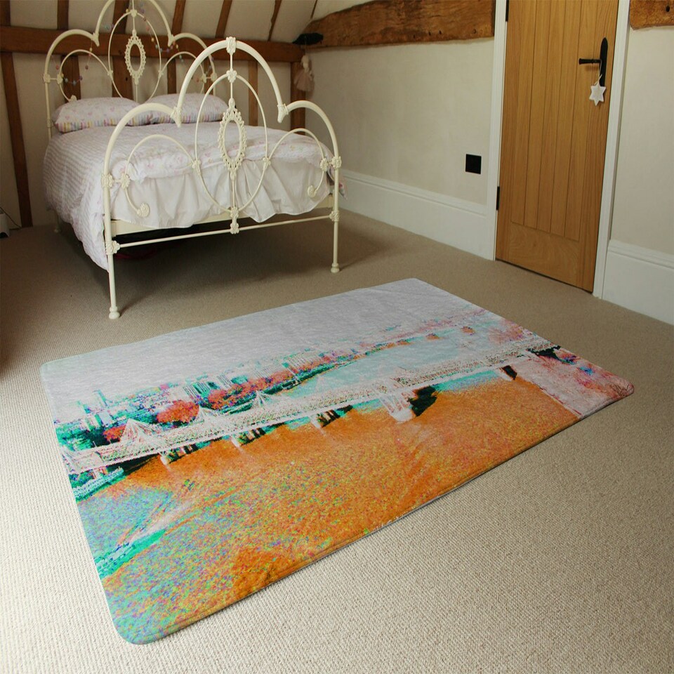 image 1 of LONDON EYE View Orange (Rug) Orange | Large: 140x200cm