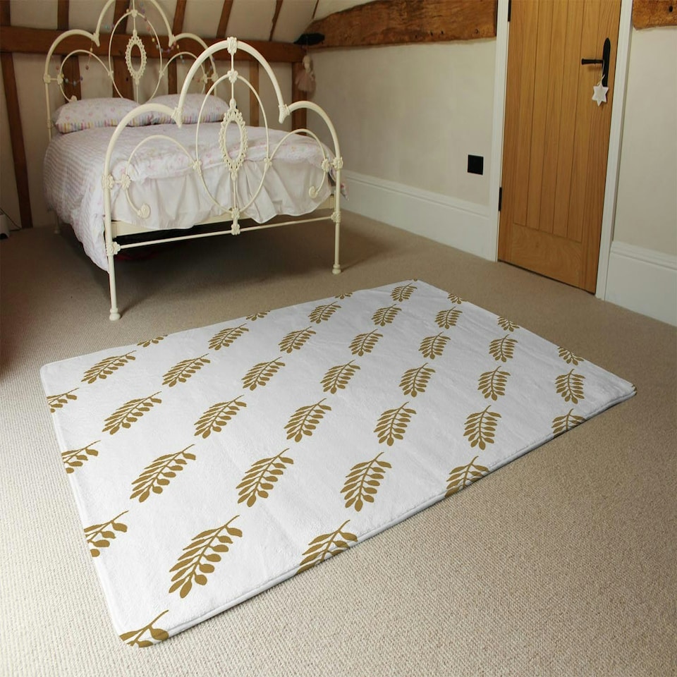 image 1 of Gold Leaf Pattern (Rug) Multi | Medium: 80x150cm