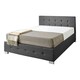 image 6 of End Lift Ottoman Storage Bed Single, Black Linen