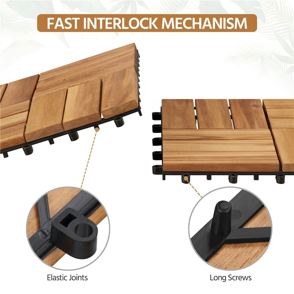 image 1 of Yaheetech Pack of 27 Interlocking Deck Tiles