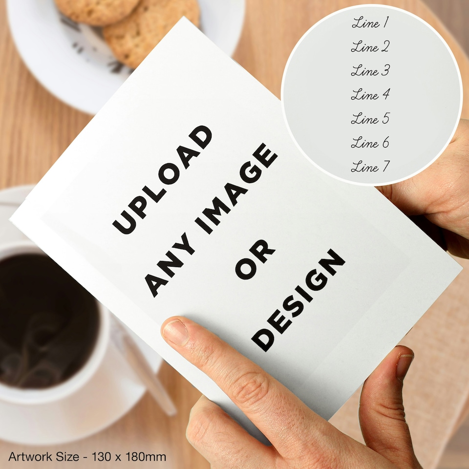 image 1 of Personalised Photo Upload Card - Cursive Font