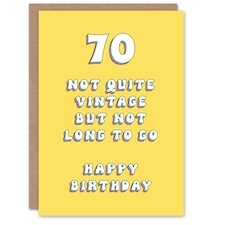 70 Not Vintage Yet Fun Happy Joke Humour Her Funny 70th Birthday Card