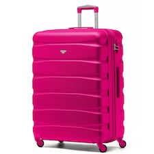 Flight Knight 29" Extra Large Suitcase – 20kg Capacity Hard Shell Check-In Luggage with 4 Wheels 100+ Airlines Approved: Ryanair, EasyJet, Jet2, Wizz Air, BA | Pink | Pink | Large