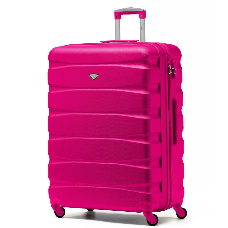 image 1 of Flight Knight 29" Extra Large Suitcase – 20kg Capacity Hard Shell Check-In Luggage with 4 Wheels 100+ Airlines Approved: Ryanair, EasyJet, Jet2, Wizz Air, BA | Pink | Pink | Large