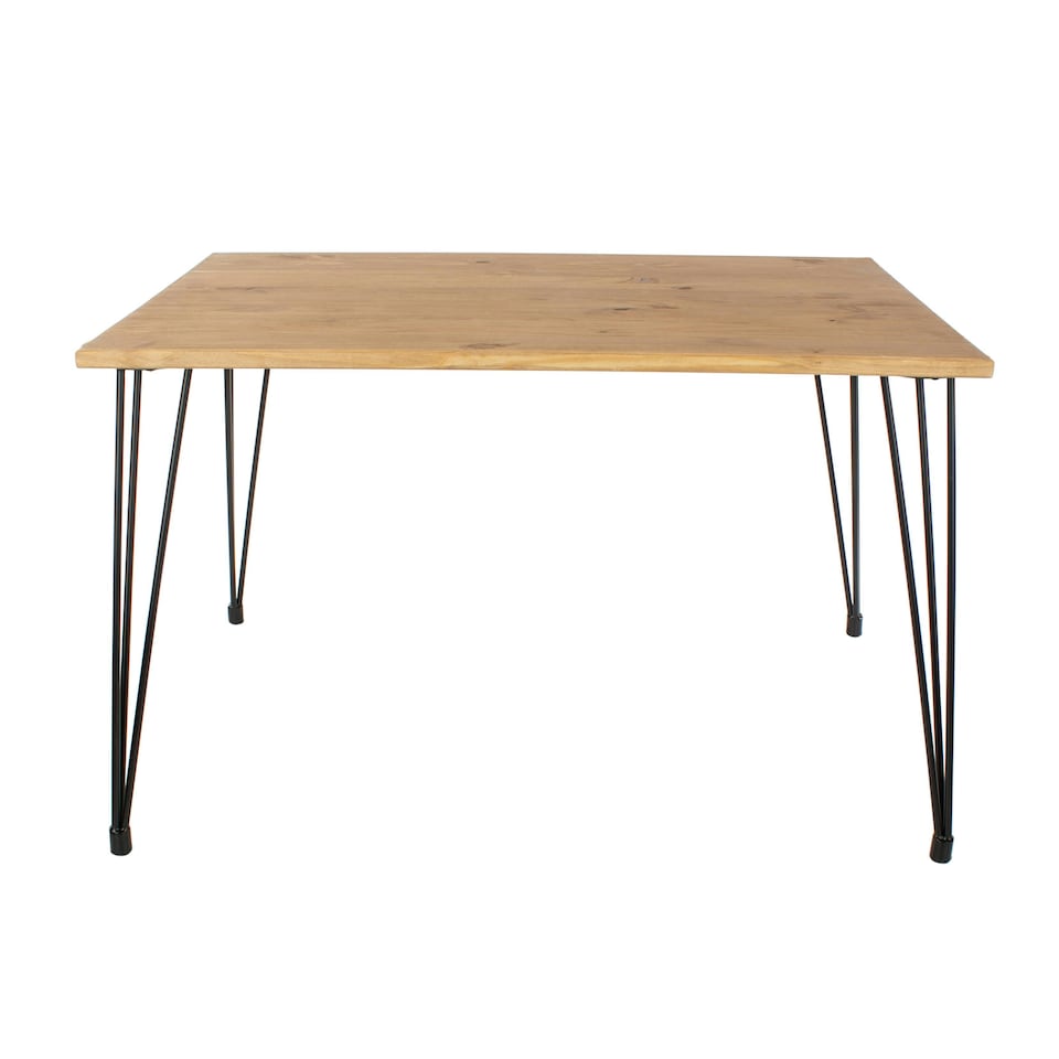 image 1 of Core Products Augusta Industrial Pine Rectangular Dining Table H76.0cm x W118.0cm x D75.0cm Brown