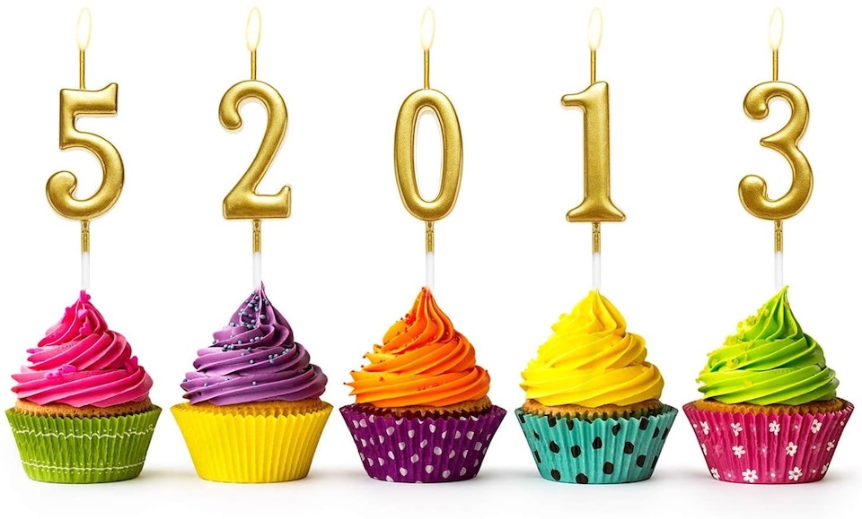 image 1 of Gold 6 Number Candle | Gold