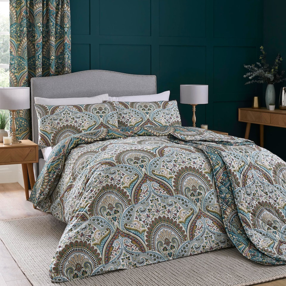 image 1 of D & D Palais Duvet Cover Set Teal