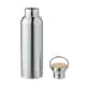 image 2 of MidOcean Helsinki Medium Bamboo 750ml Flask - Matt Silver - One Size Multi | One Size
