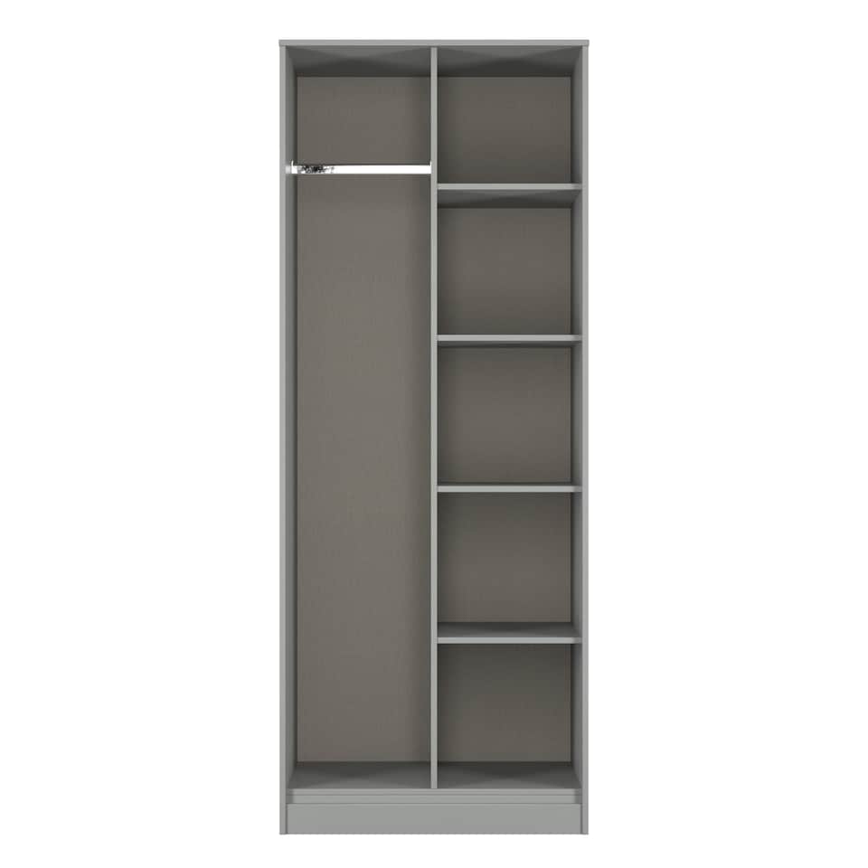 image 1 of Bexley Tall Open Wardrobe in Dusk Grey (Ready Assembled) | Grey | Dusk Grey