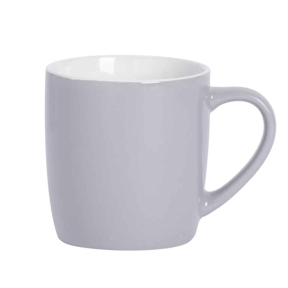 image 1 of Argon Tableware 350ml Coloured Coffee Mugs Set - Set of 6 - Gloss Stoneware Latte Cappuccino Cups Hot Chocolate Cups