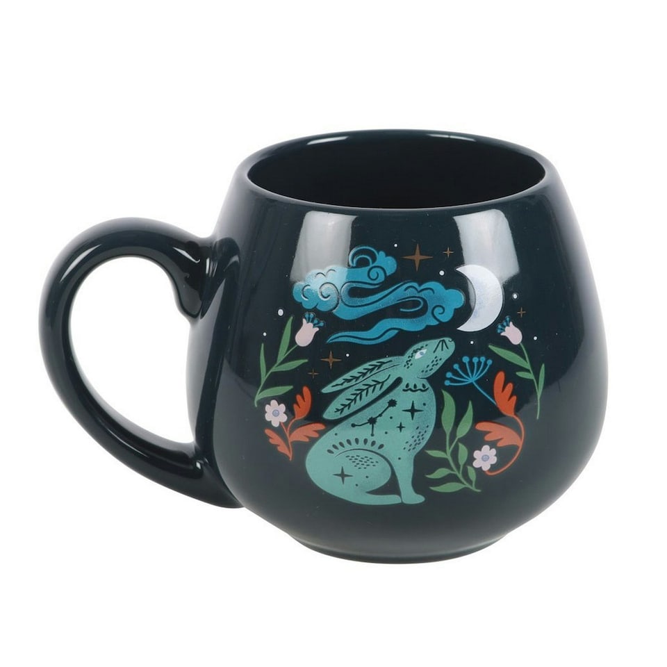 Something Different Midnight Hare Rounded Mug - Black - One Size