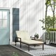image 2 of Outsunny Rattan Wicker Chaise Sun Lounger Garden with Adjustable Wheels