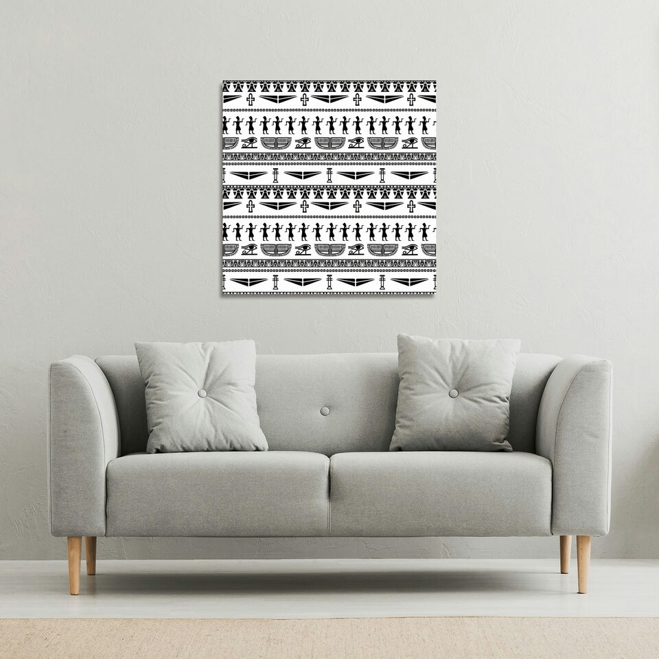 image 1 of Tribal Egyptian art (Canvas Print) 77 x 77 x 4cm