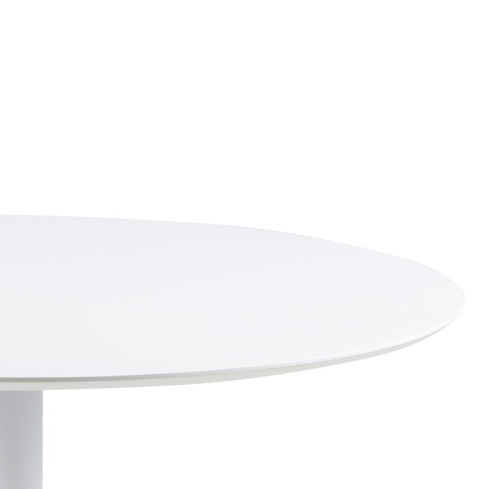 image 1 of Ibiza Round Dining Table with White Top and White Base