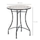 image 7 of Outsunny Mosaic Table Round Ceramic Bistro Garden Furniture Side Bar Table Patio