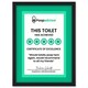 image 1 of Funny Bathroom Sign Five Stars Poop Advisor Toilet Sign A4 Black Framed Wall Art Print