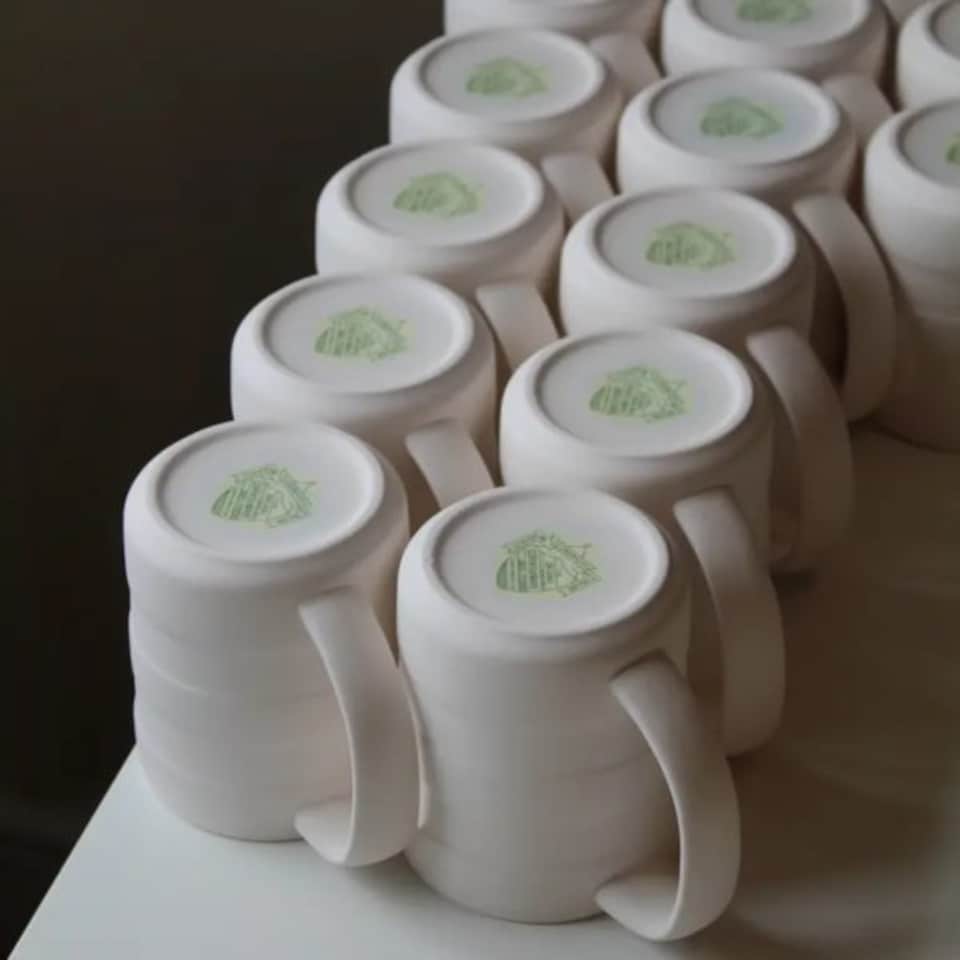 image 1 of Mug: 1 x 280ml / 10oz Mug Cornishware Adder Green, Ceramic