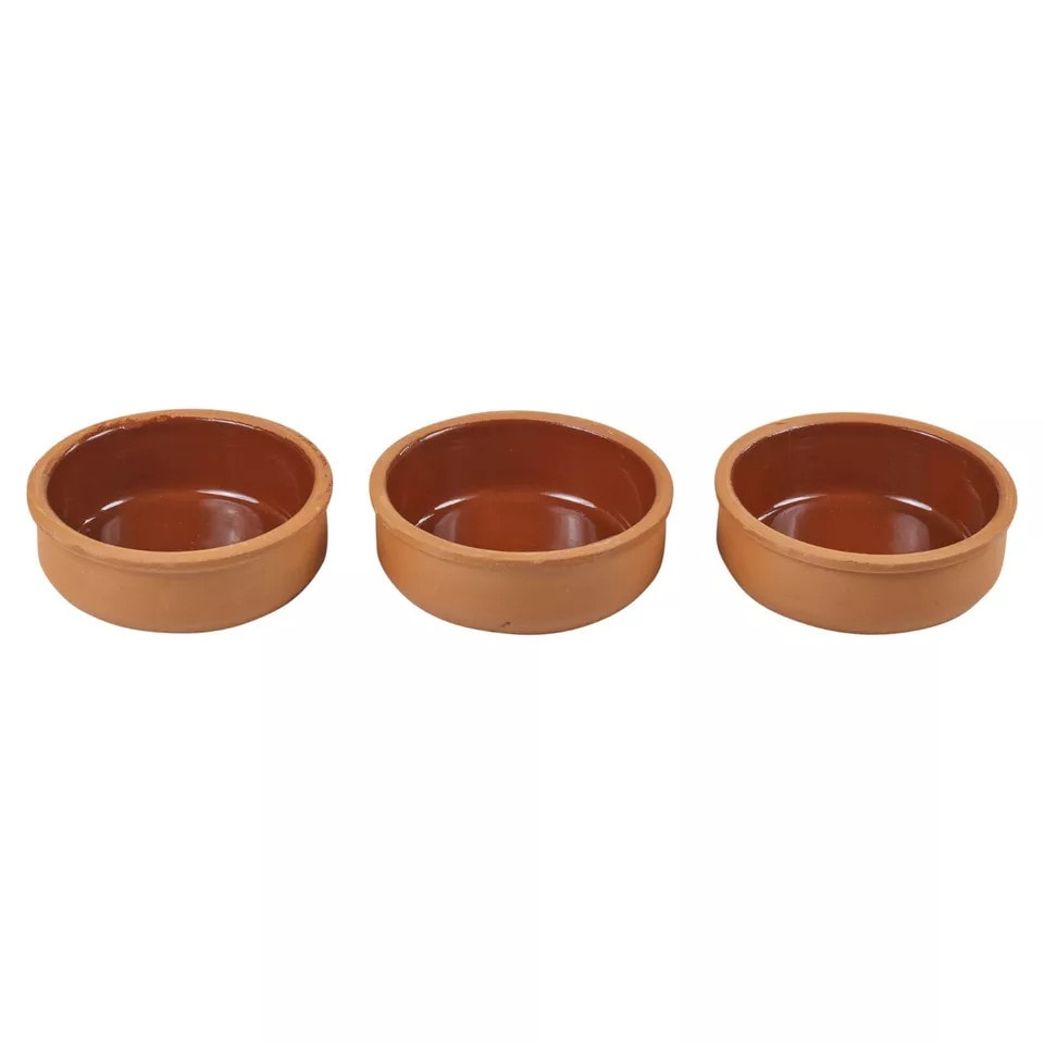 image 1 of 3-Pcs Spanish Ceramic Tapas Serving Bowls