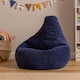 image 2 of Dalton Kids Beanbag Corduroy Navy Blue Set of 2 | Blue | Navy | M | 2