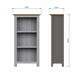 image 2 of Taberno Oak 3 Tier Bookcase Dove Grey Grey