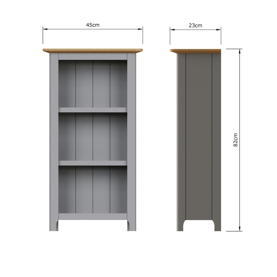 image 1 of Taberno Oak 3 Tier Bookcase Dove Grey Grey