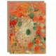 image 1 of Odilon Redon Art Card Nasturtium Flowers Floral Painting
