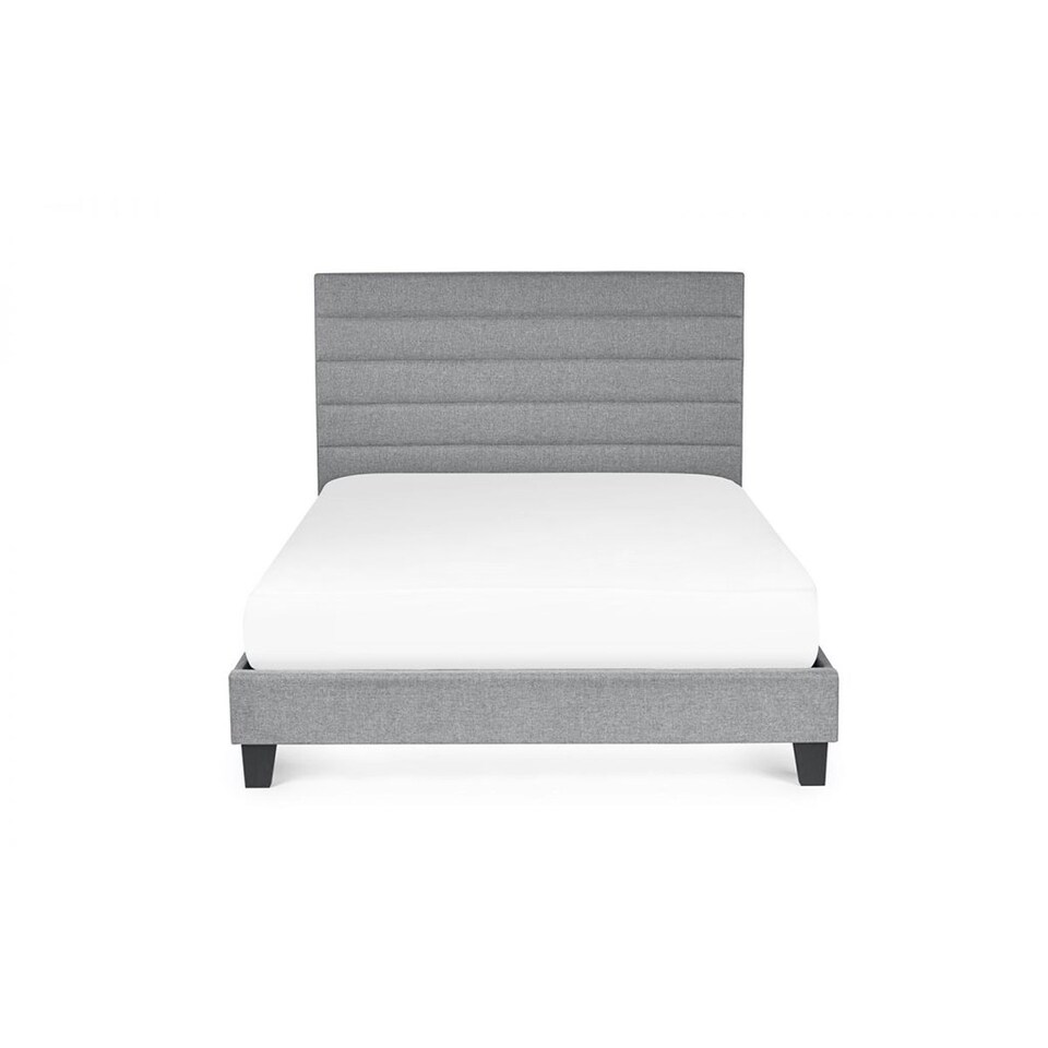 image 1 of Premium Grey Linen Bed with a Horizontal Tufted Headboard - Double 4ft 6" (135cm)