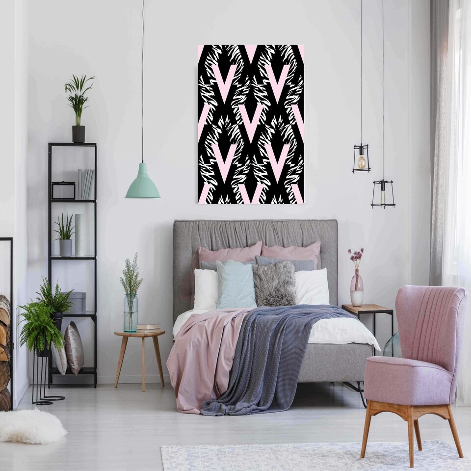 image 1 of Trendy doodle grunge (Canvas Print) 30cm x 30cm