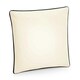 image 1 of Westford Mill Fairtrade Piped Cushion Cover - Natural/Black - One Size