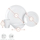 image 3 of Argon Tableware 16 Piece Classic White Dinner Set – Porcelain Set with 4 Dinner Plates, 4 Side Plates, 4 Bowls & 4 Mugs Microwave & Dishwasher Safe