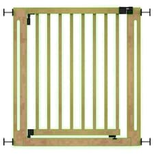 Safetots Wooden Elegance Gate, Natural, 87cm - 95cm, Pressure Fit Safety Gate, 65cm Extra Wide Doorway, Easy Installation