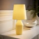 image 2 of ValueLights Arlo Pair of Yellow Ceramic Table Lamps Yellow Shades & Bulbs | Yellow
