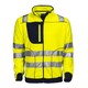 image 1 of Projob Mens Fleece Hi-Vis Coat - Yellow/Navy - XS
