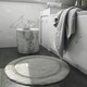 image 4 of Round Bath Mat 100% Cotton - Dove Grey