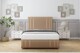 image 2 of Sloomy Kingsley Latte Dumfries Divan Bed Base 2 Drawers Left Side With 26 Inch Strutted Headboard & 12 Inch Matching Footboard | Brown | Latte | Super King | 1