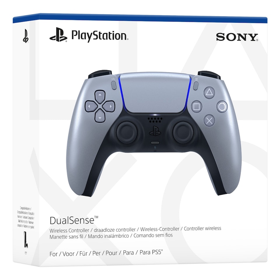 image 1 of Sony DualSense Silver Bluetooth Gamepad Analogue / Digital PlayStation 5 - Sterling Silver - 1000040718 -  P5AEJSSNY57734