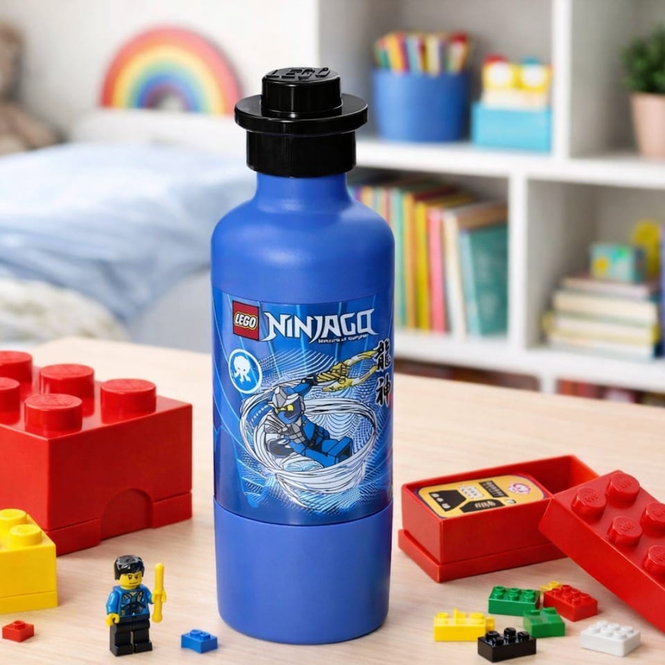 ペットボトル LEGO Jay ZX Ninjago 0.4L Drinking Bottle Blue - Tesco Groceries