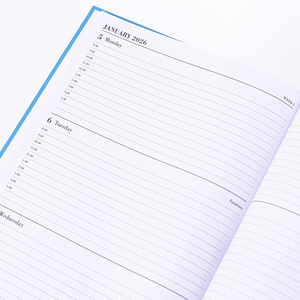 Evelay 2025 2026 Academic Diary A4 Week To View Mid Year Hardback ...