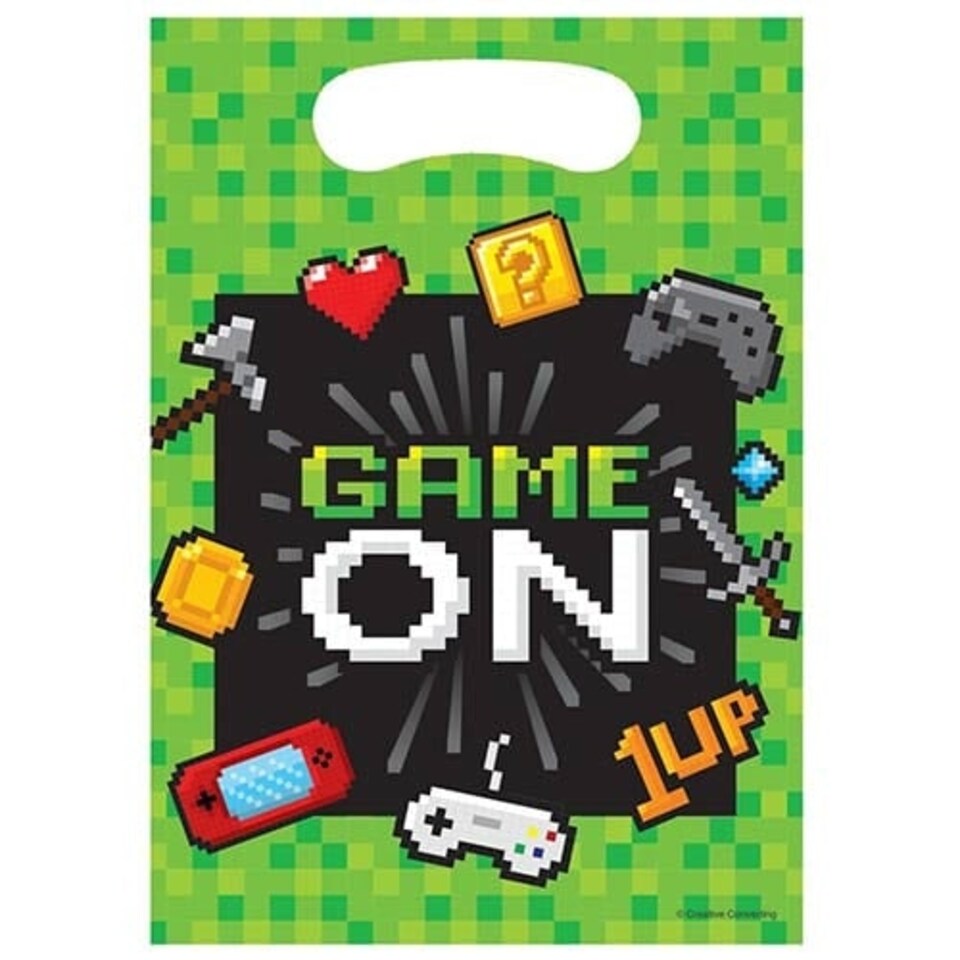 Gaming Party Loot Bags - Pack of 8